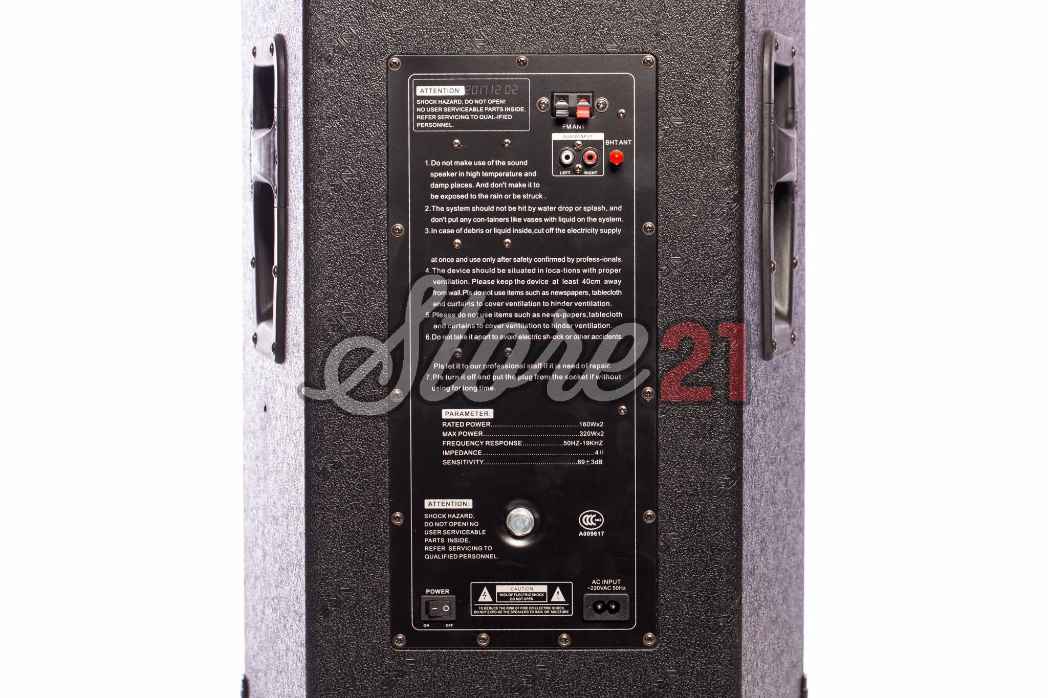 Set Boxe Active Profesionale NRS-2022,640W,12 INCH, Microfon Wireless, USB, Radio, Bluetooth